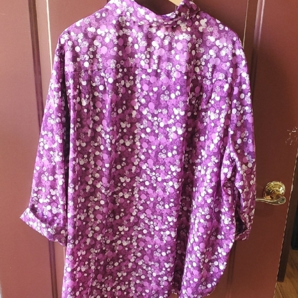 Only Necessities Purple Oversized Button Down Shirt - Picture 8 of 10